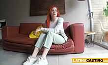 Kolumbijska lepotica očara s svojimi veščinami globokega grla med kastingom