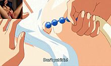 Cartoon babe met grote tieten geniet van ruige anale seks