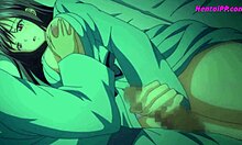Egy csábító, sötét hajú nő felébred és szexuális tevékenységet folytat - Hentai